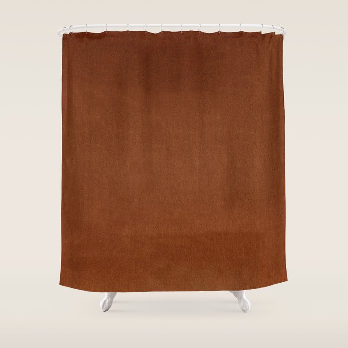 Rust Velvet Shower Curtain Gallery Image 1