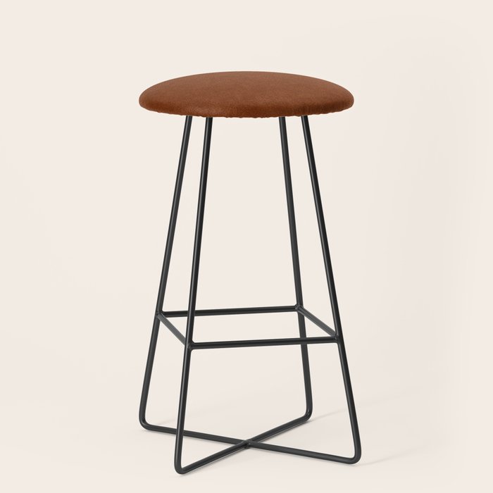 Rust Velvet Stool Gallery Image 1
