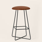 Rust Velvet Stool Gallery Image 1