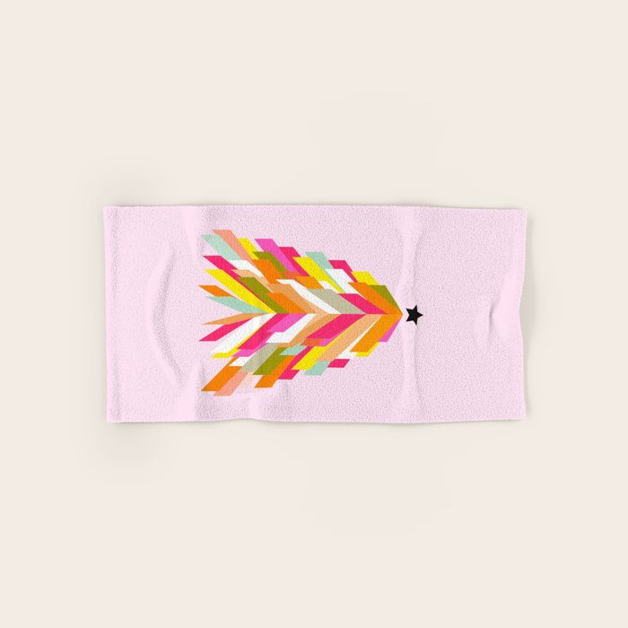 Rainbow Christmas Tree Bath Towel Gallery Image 1