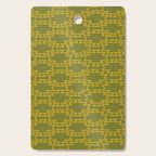 Southwest Azteca - Geometric Pattern in Mid Century Mod Mustard and Olive Green Cutting Board Gallery Image 1