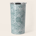Yoga, Mandala, Prints Green, Wall Art Boho Travel Mug Gallery Image 1
