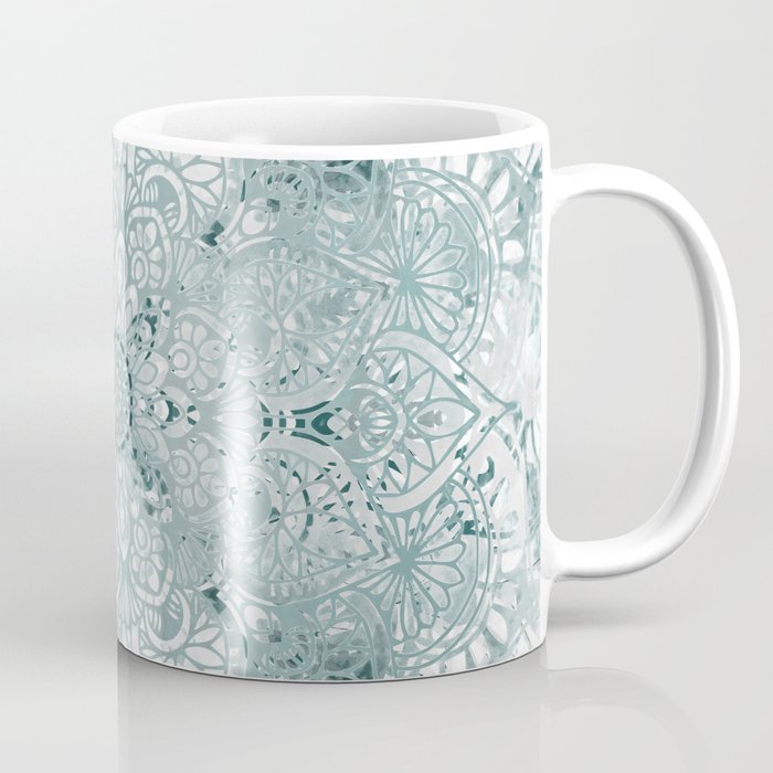 Yoga, Mandala, Prints Green, Wall Art Boho Coffee Mug Gallery Image 1