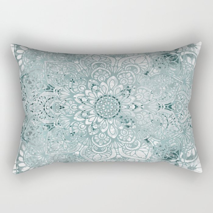 Yoga, Mandala, Prints Green, Wall Art Boho Rectangular Pillow Gallery Image 1