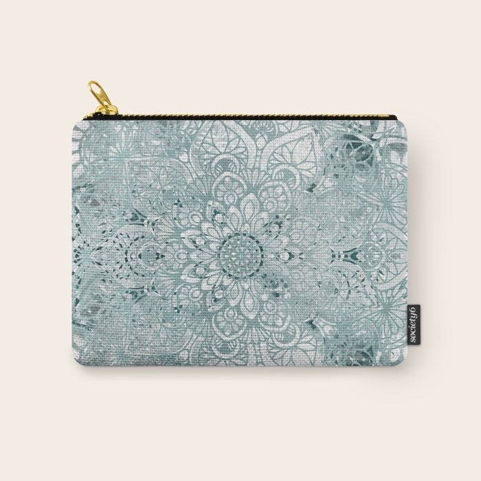 Yoga, Mandala, Prints Green, Wall Art Boho Carry All Pouch Gallery Image 1