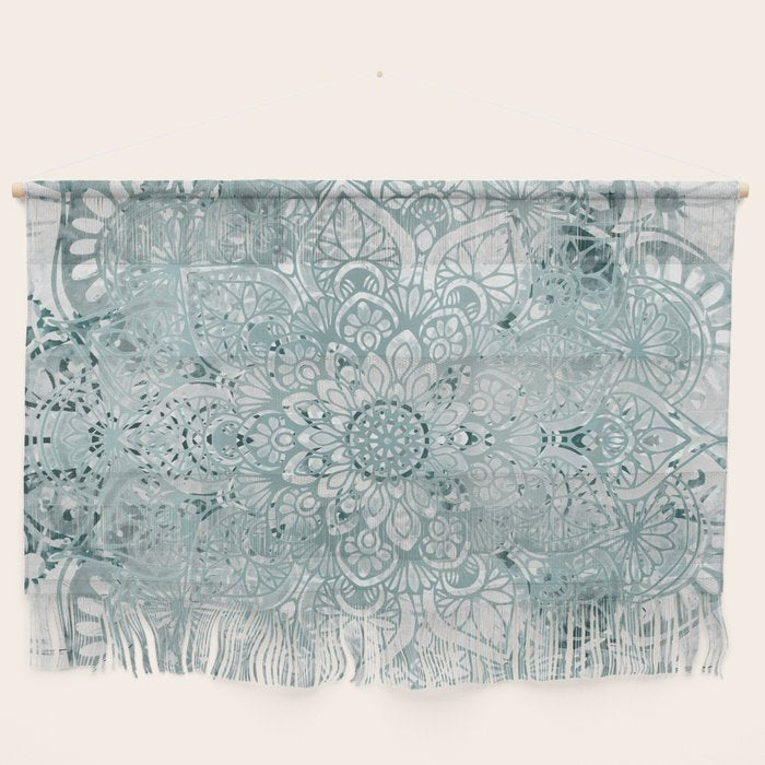 Yoga, Mandala, Prints Green, Wall Art Boho Wall Hanging Gallery Image 1