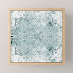 Yoga, Mandala, Prints Green, Wall Art Boho Mini Art Print Gallery Image 1