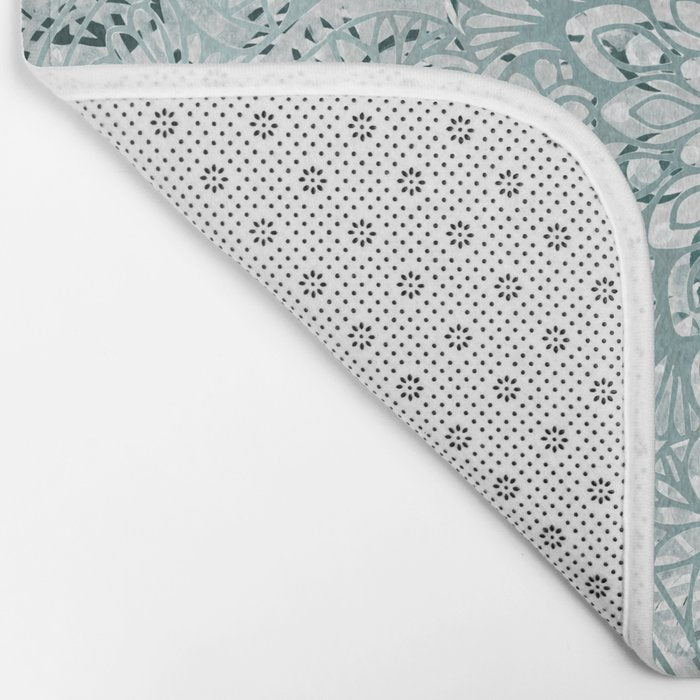 Yoga, Mandala, Prints Green, Wall Art Boho Bath Mat Gallery Image 2