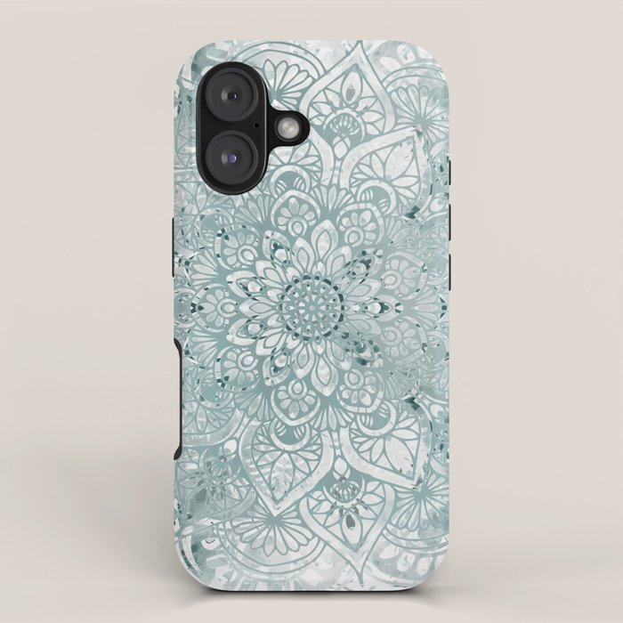 Yoga, Mandala, Prints Green, Wall Art Boho iPhone Case Gallery Image 1