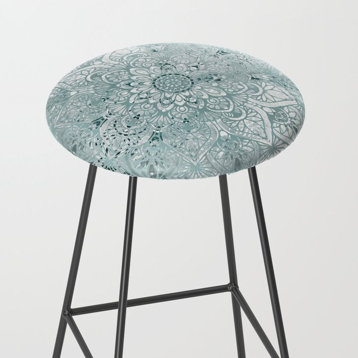 Yoga, Mandala, Prints Green, Wall Art Boho Stool Gallery Image 2
