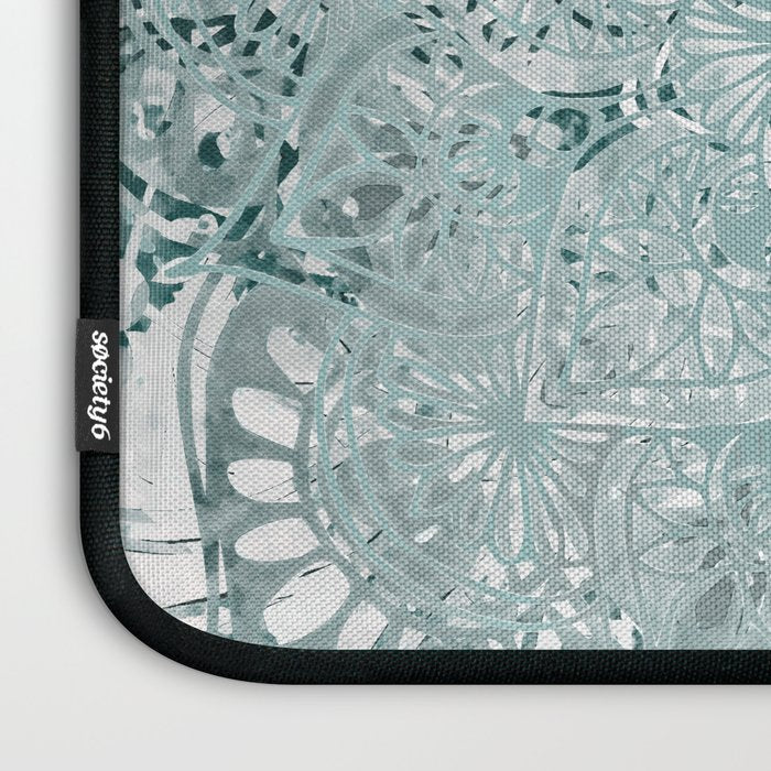 Yoga, Mandala, Prints Green, Wall Art Boho Laptop Sleeve Gallery Image 3