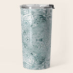 Yoga, Mandala, Prints Green, Wall Art Boho Travel Mug Gallery Image 2