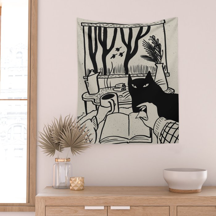 Cozy Autumn Wall Tapestry Gallery Image 2