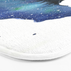 Forest Bear Silhouette Watercolor Galaxy Bath Mat Gallery Image 3