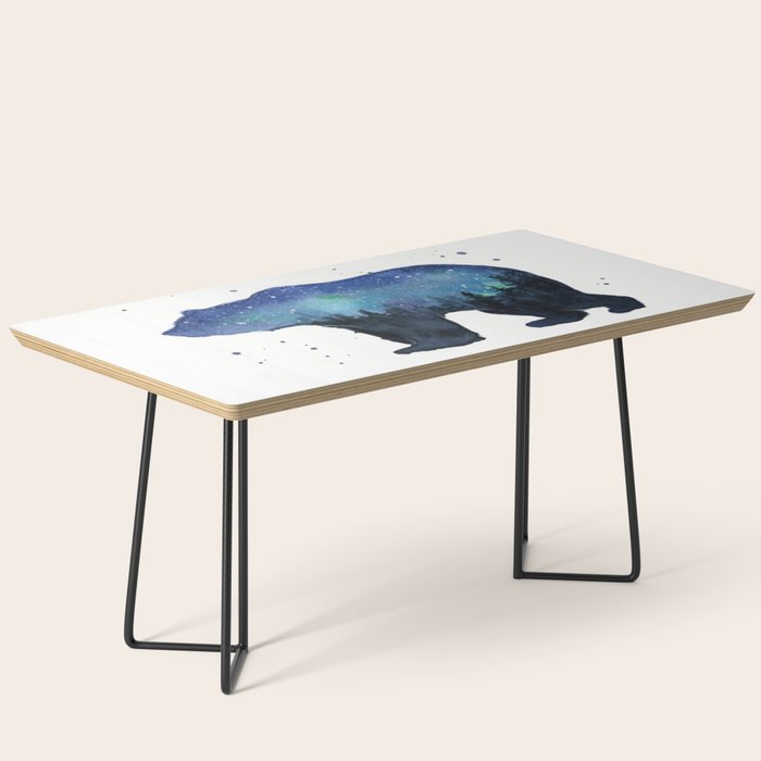 Forest Bear Silhouette Watercolor Galaxy Coffee Table Gallery Image 1