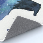 Forest Bear Silhouette Watercolor Galaxy Rug Gallery Image 4
