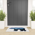 Forest Bear Silhouette Watercolor Galaxy Welcome Mat Gallery Image 3