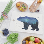 Forest Bear Silhouette Watercolor Galaxy Cutting Board Gallery Image 2