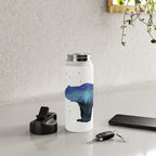Forest Bear Silhouette Watercolor Galaxy Water Bottle Gallery Image 4