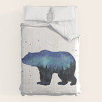 Forest Bear Silhouette Watercolor Galaxy Comforter Gallery Image 6