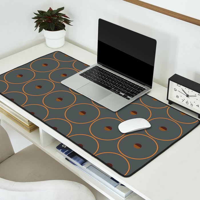catch II anthracite and ocher Desk Mat Gallery Image 2