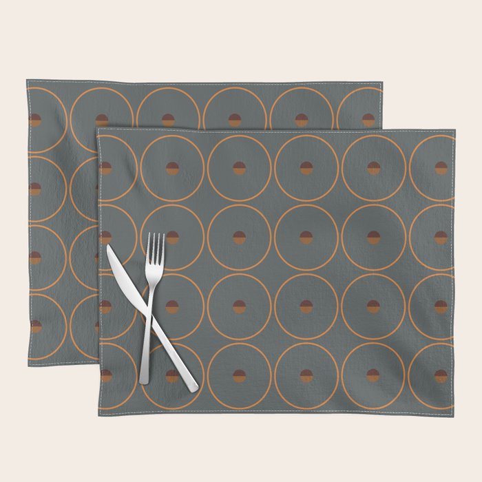 catch II anthracite and ocher Placemat Gallery Image 1