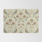 William Morris Seasons By May Birds Linen Rug Gallery Image 2
