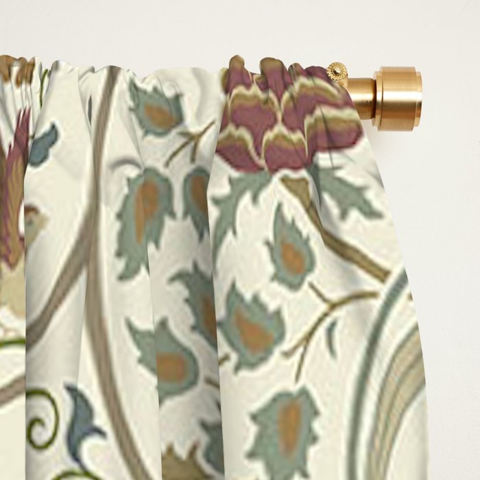 William Morris Seasons By May Birds Linen Window Curtain Gallery Image 2