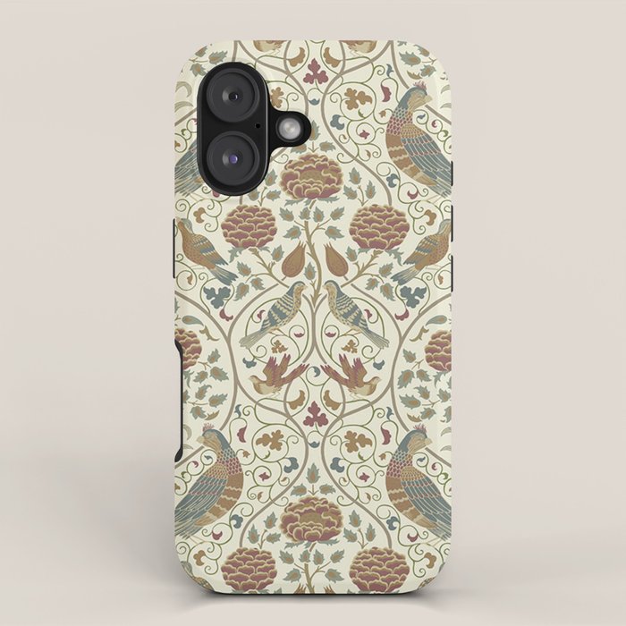 William Morris Seasons By May Birds Linen iPhone Case Gallery Image 1
