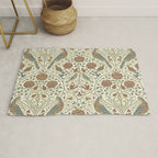 William Morris Seasons By May Birds Linen Rug Gallery Image 1