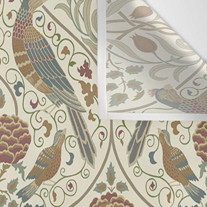 William Morris Seasons By May Birds Linen Wall Tapestry Gallery Image 3