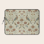 William Morris Seasons By May Birds Linen Laptop Sleeve Gallery Image 1