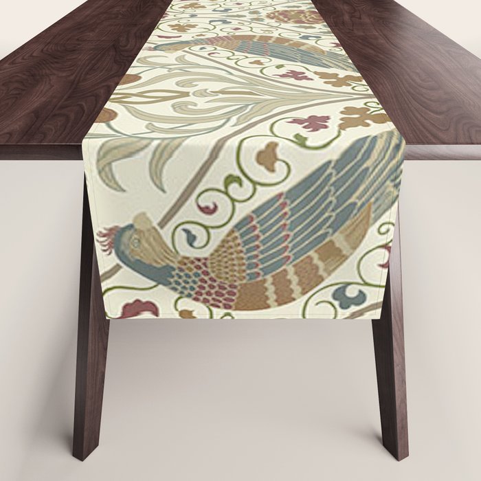 William Morris Seasons By May Birds Linen Table Runner Gallery Image 1