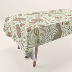 William Morris Seasons By May Birds Linen Tablecloth Gallery Image 1