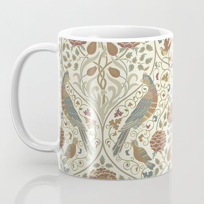 William Morris Seasons By May Birds Linen Coffee Mug Gallery Image 3