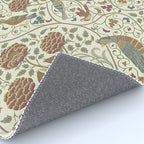 William Morris Seasons By May Birds Linen Rug Gallery Image 4