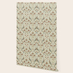 William Morris Seasons By May Birds Linen Wallpaper Gallery Image 2