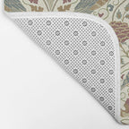 William Morris Seasons By May Birds Linen Bath Mat Gallery Image 2