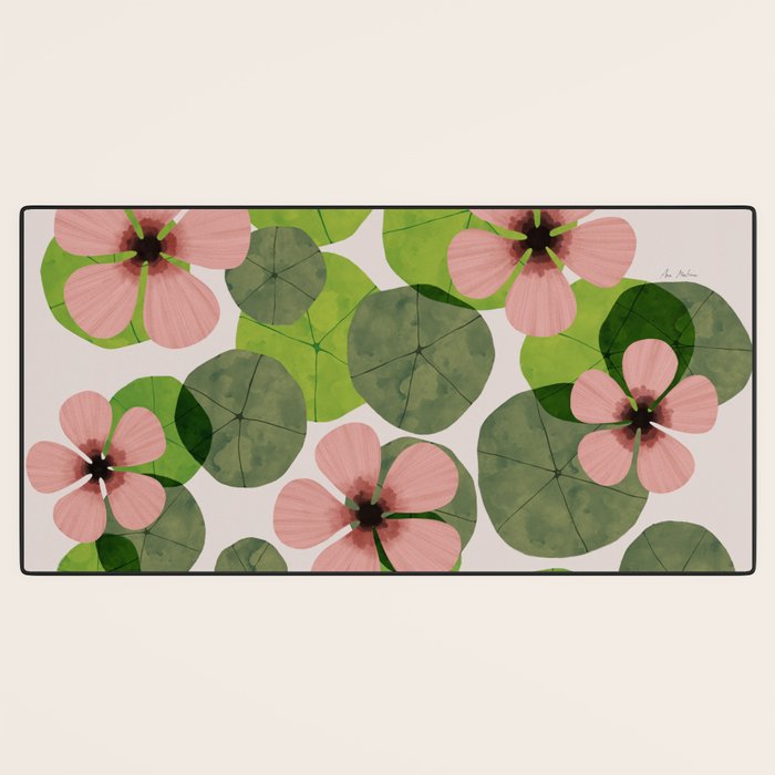 Green water lilies Desk Mat Gallery Image 3