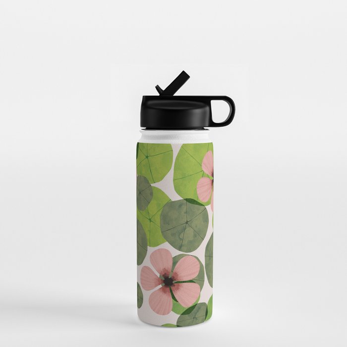 Green water lilies Water Bottle Gallery Image 1