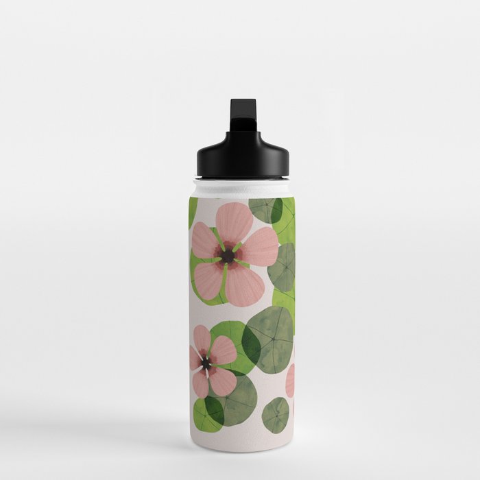 Green water lilies Water Bottle Gallery Image 3