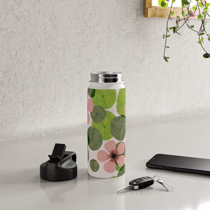 Green water lilies Water Bottle Gallery Image 4