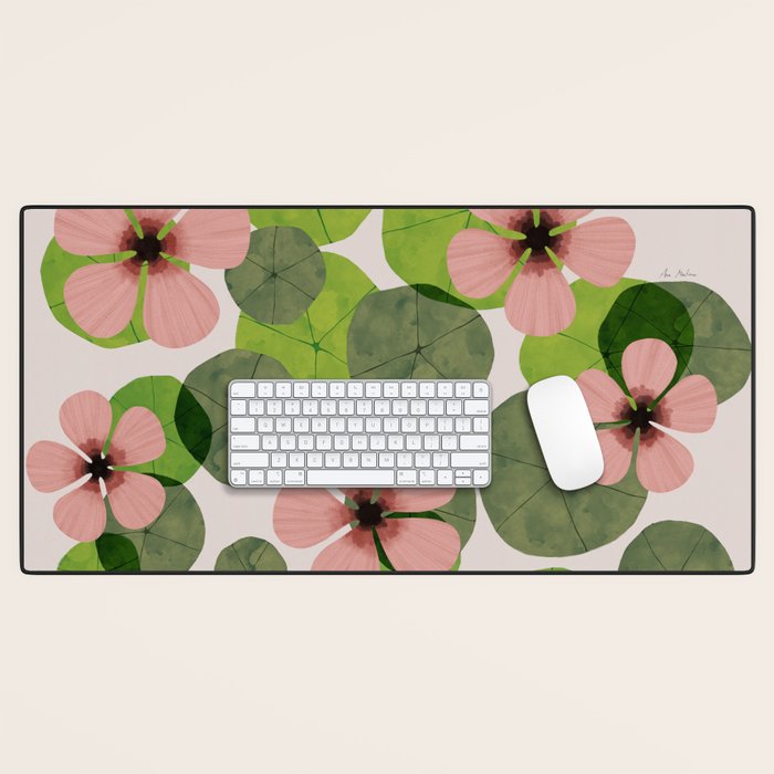 Green water lilies Desk Mat Gallery Image 1
