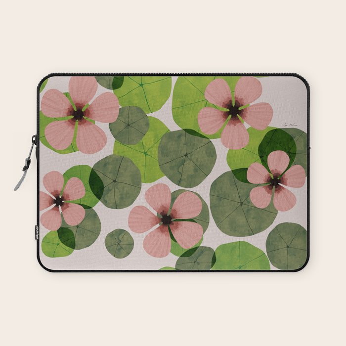 Green water lilies Laptop Sleeve Gallery Image 1