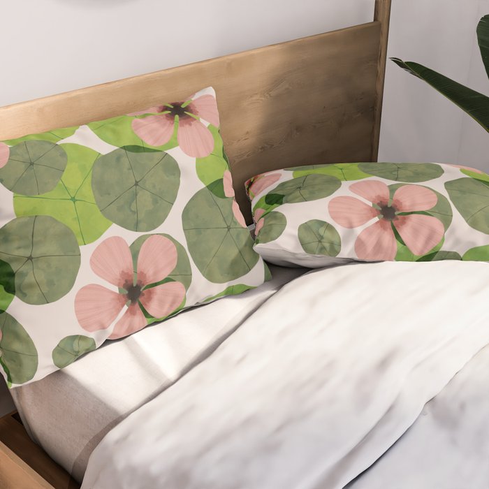 Green water lilies Pillow Sham Gallery Image 2