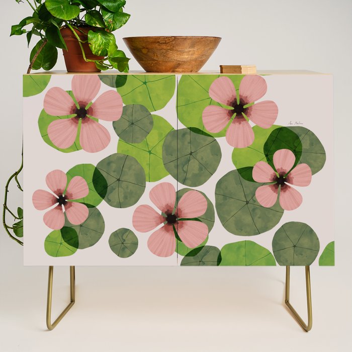 Green water lilies Credenza Gallery Image 1