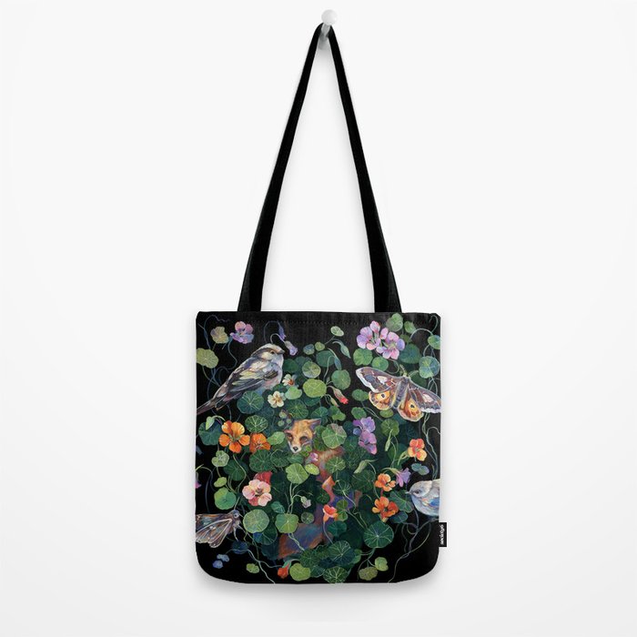 Nasturtium Fox Garden Tote Bag Gallery Image 2
