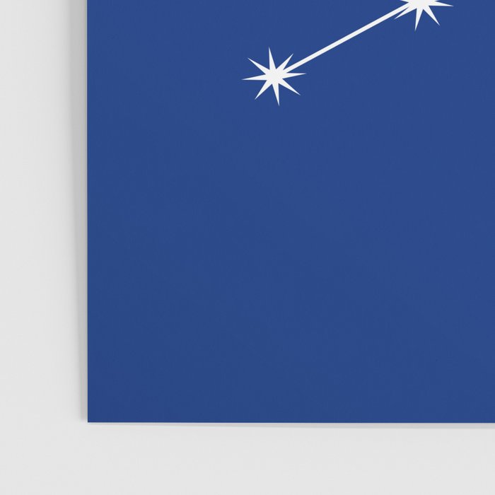 Virgo Zodiac Star Constellation Line Art Dark Blue Poster Gallery Image 3