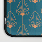 Vintage Copper & Turquoise Art Deco Floral Laptop Sleeve Gallery Image 3