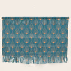 Vintage Copper & Turquoise Art Deco Floral Wall Hanging Gallery Image 1
